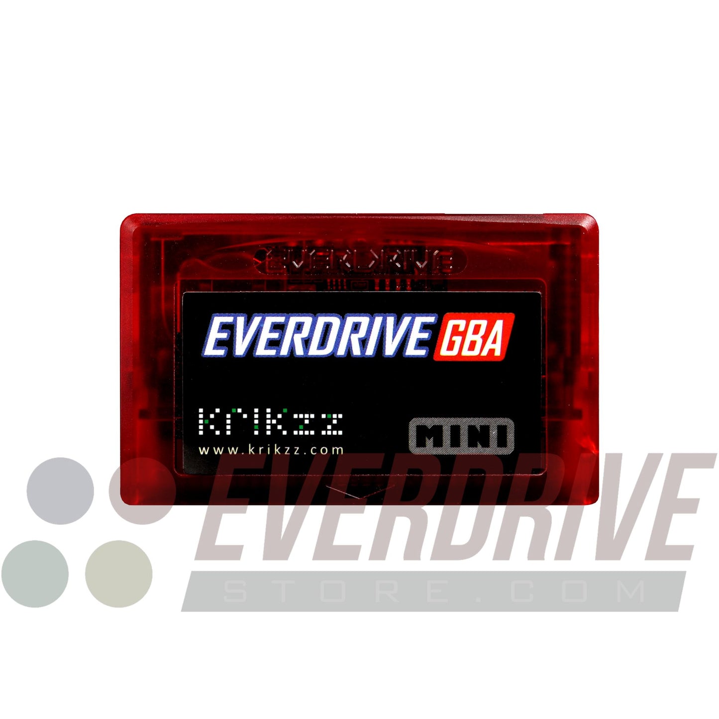 Everdrive GBA Mini - Frosted Red by Krikzz for GBA