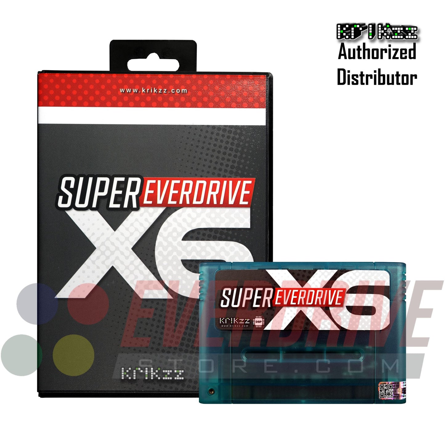 Super Everdrive X6 DSP - Frosted Turquoise by Krikzz for SNES or Super Famicom