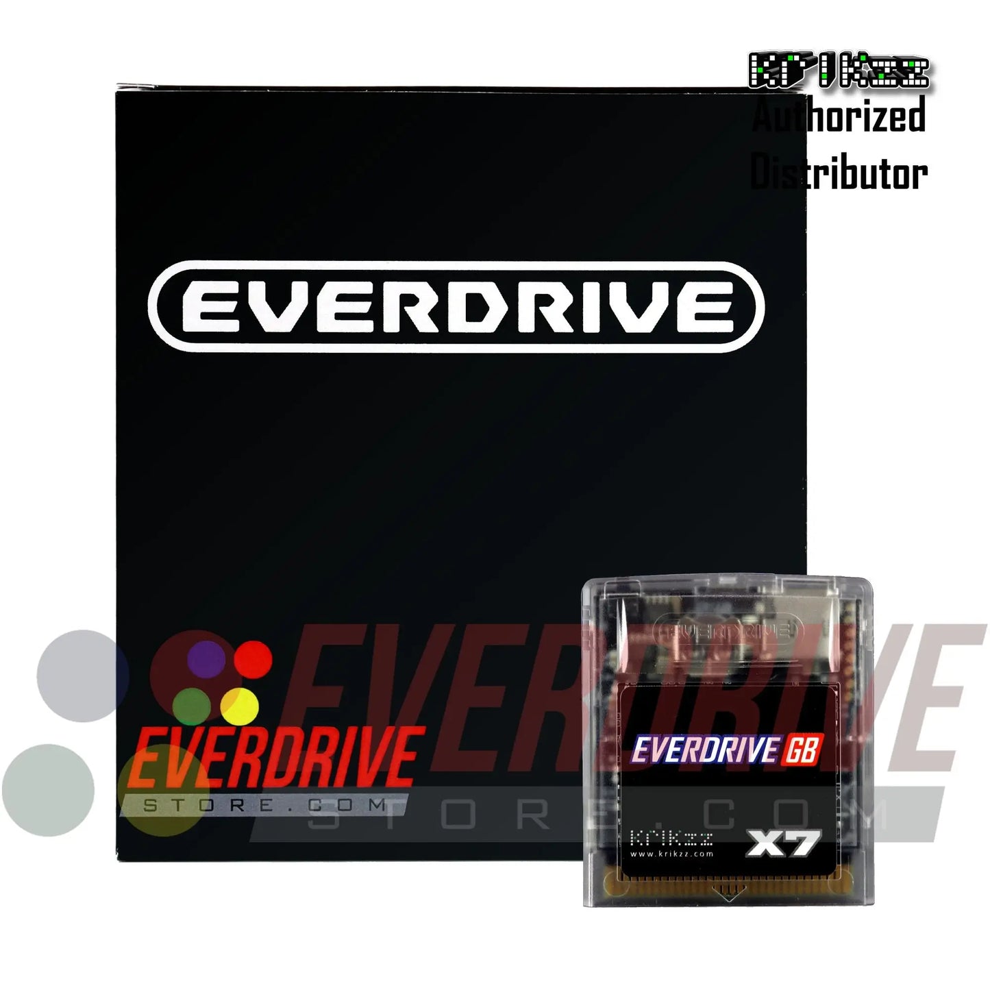 Everdrive GB X7 - Frosted Clear by Krikzz for GB or GBC Krikzz