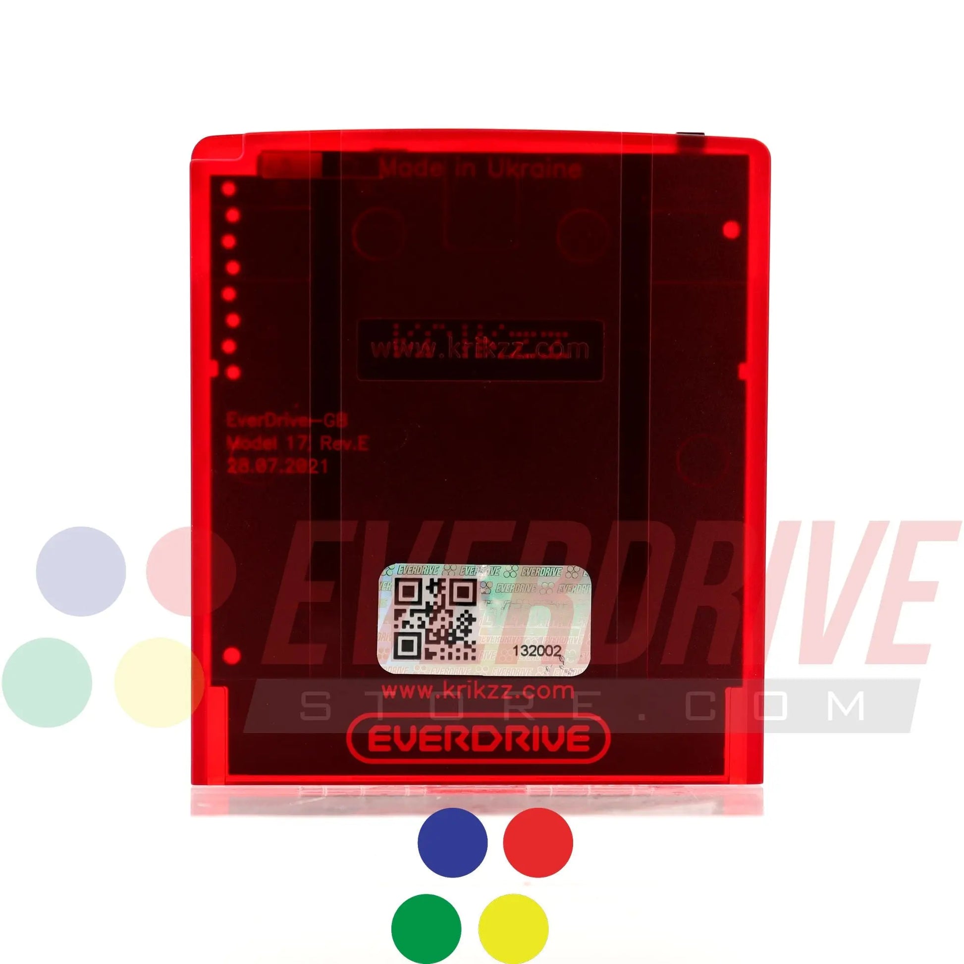 Everdrive GB X7 - Frosted Red by Krikzz for GB or GBC Krikzz