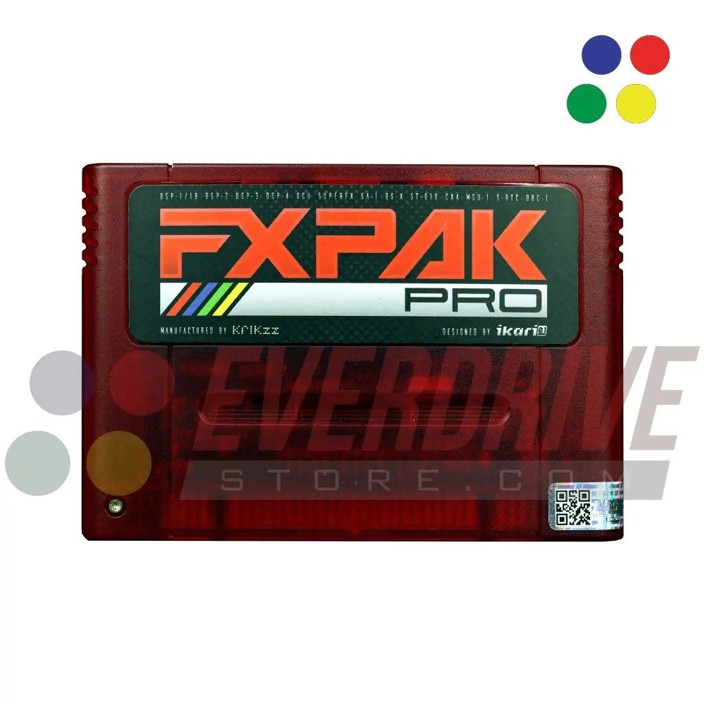 FXPAK Pro - Frosted Red by Krikzz for SNES or Super Famicom Krikzz