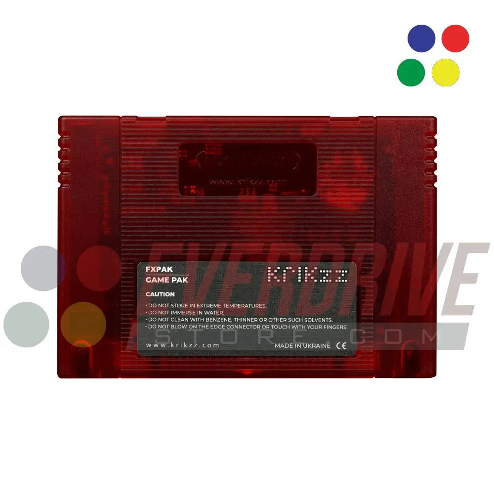 FXPAK Pro - Frosted Red by Krikzz for SNES or Super Famicom Krikzz