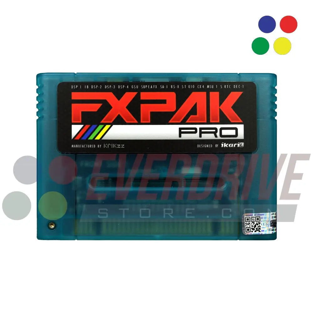 FXPAK Pro - Frosted Turquoise by Krikzz for SNES or Super Famicom Krikzz