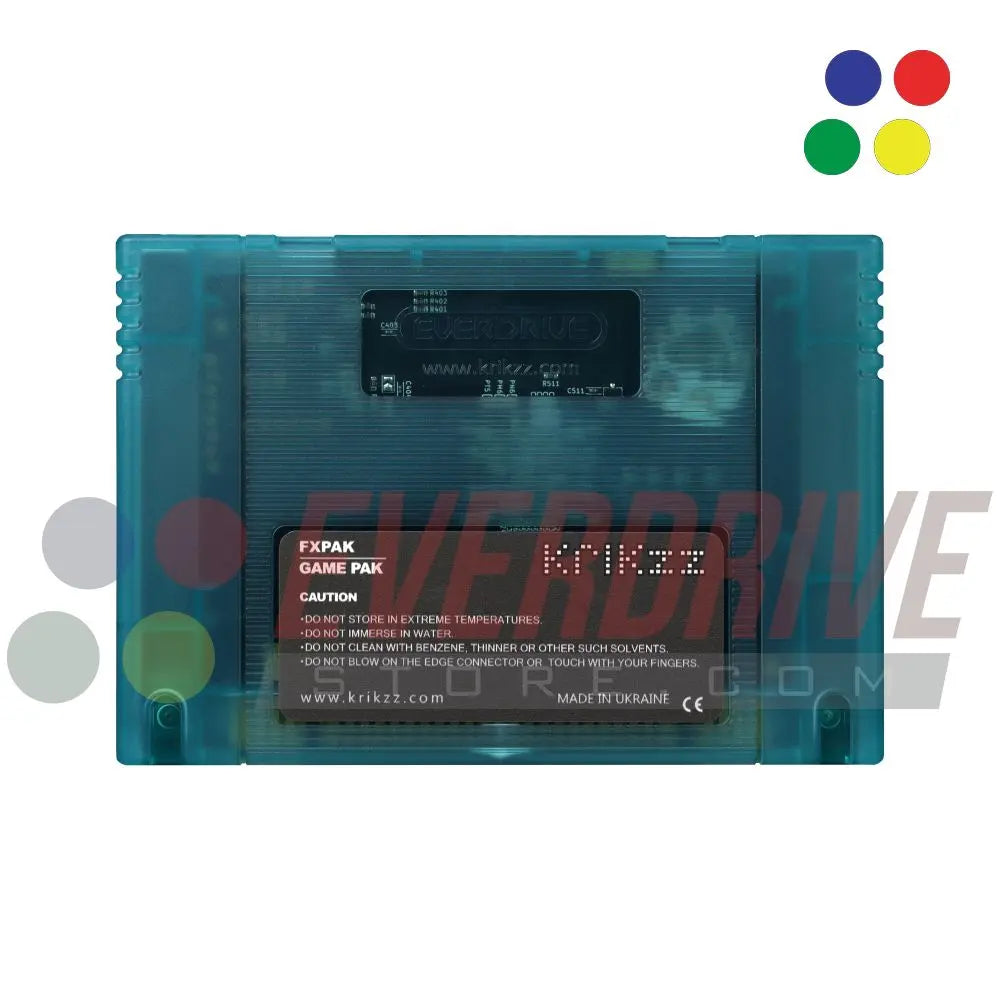 FXPAK Pro - Frosted Turquoise by Krikzz for SNES or Super Famicom Krikzz