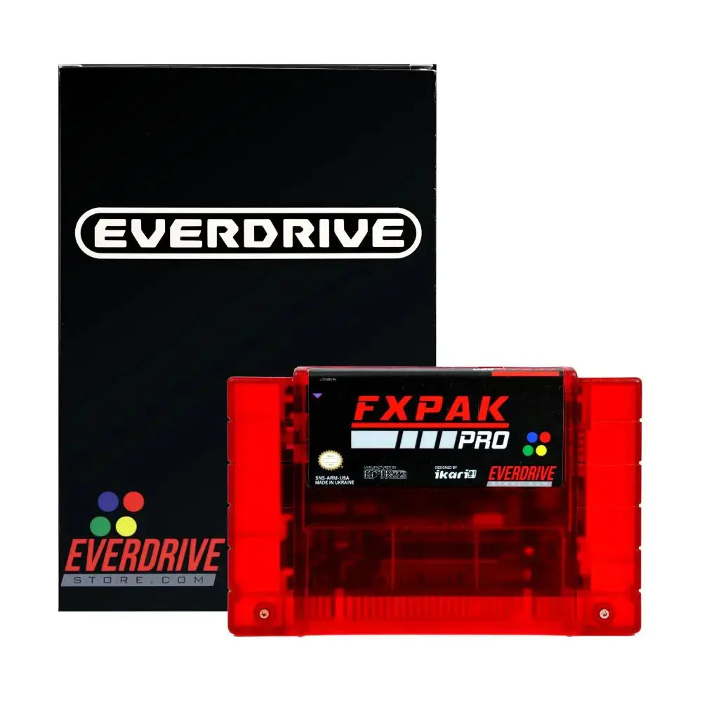 FXPAK Pro NAS - Frosted Red by Krikzz for SNES EverdriveStore.com