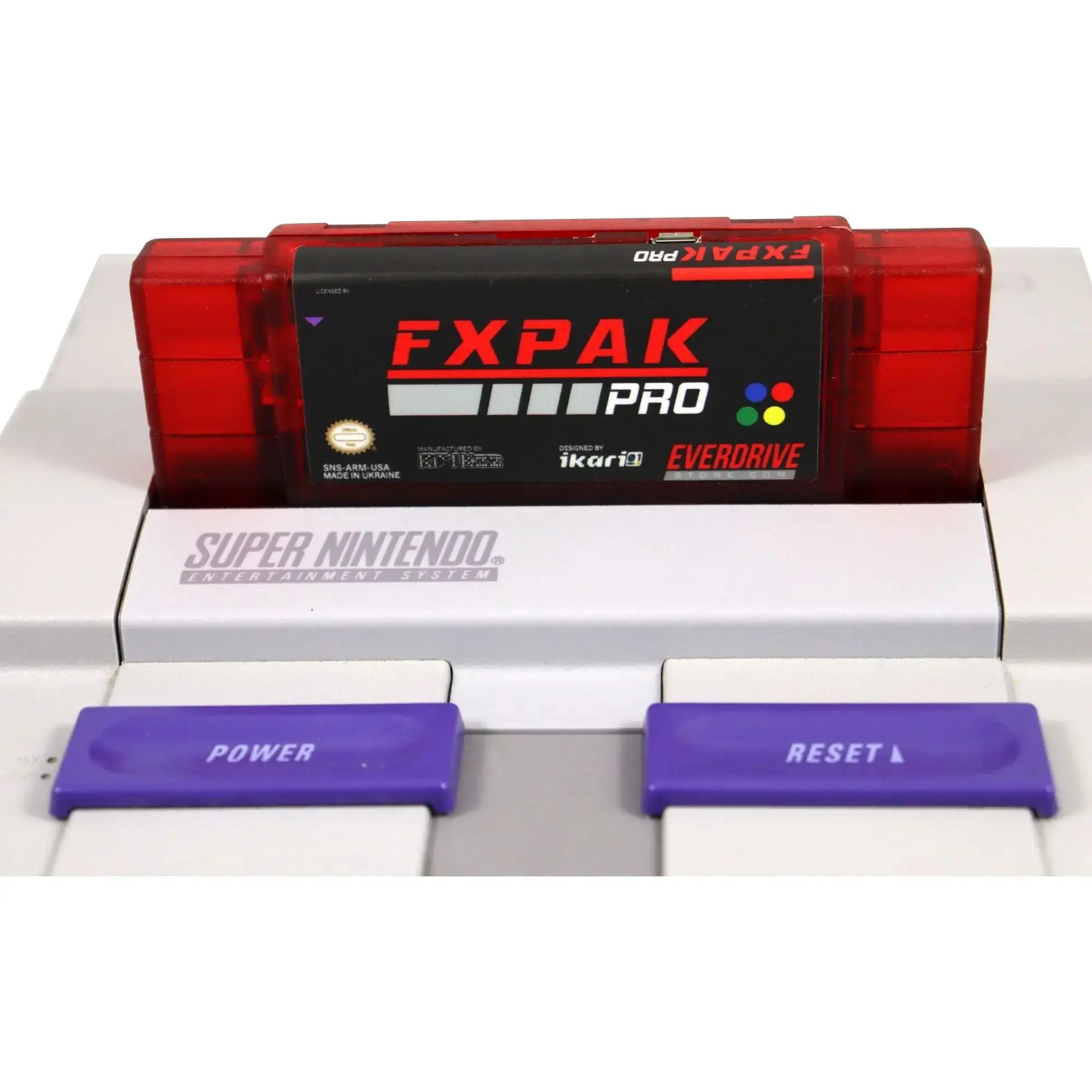 FXPAK Pro NAS - Frosted Red by Krikzz for SNES EverdriveStore.com