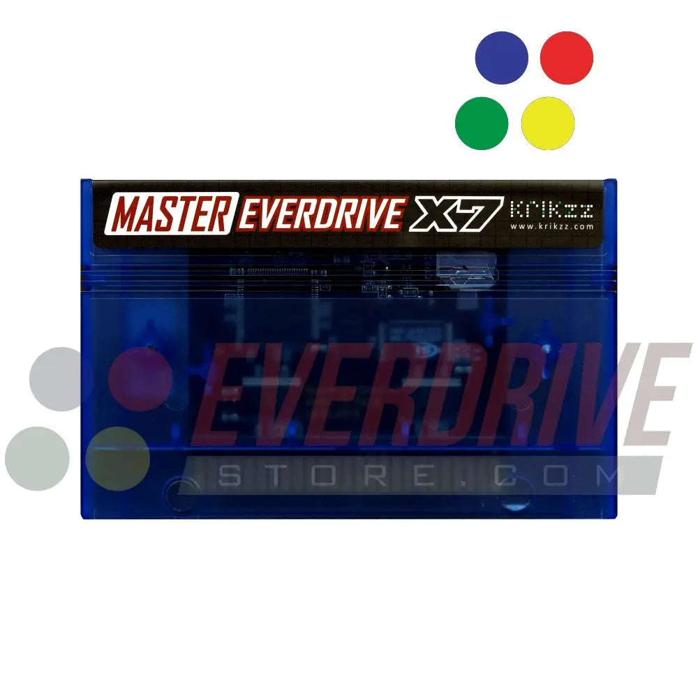 Master Everdrive X7 - Frosted Blue by Krikzz for Master System Krikzz