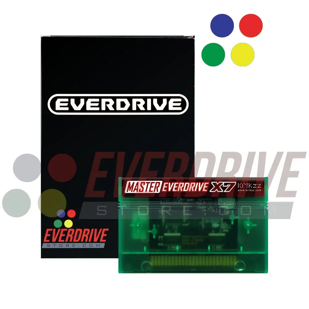 Master Everdrive X7 - Frosted Green by Krikzz for Master System Krikzz