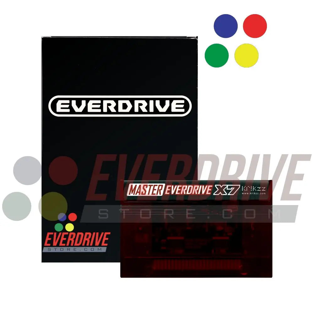 Master Everdrive X7 - Frosted Red by Krikzz for Master System Krikzz