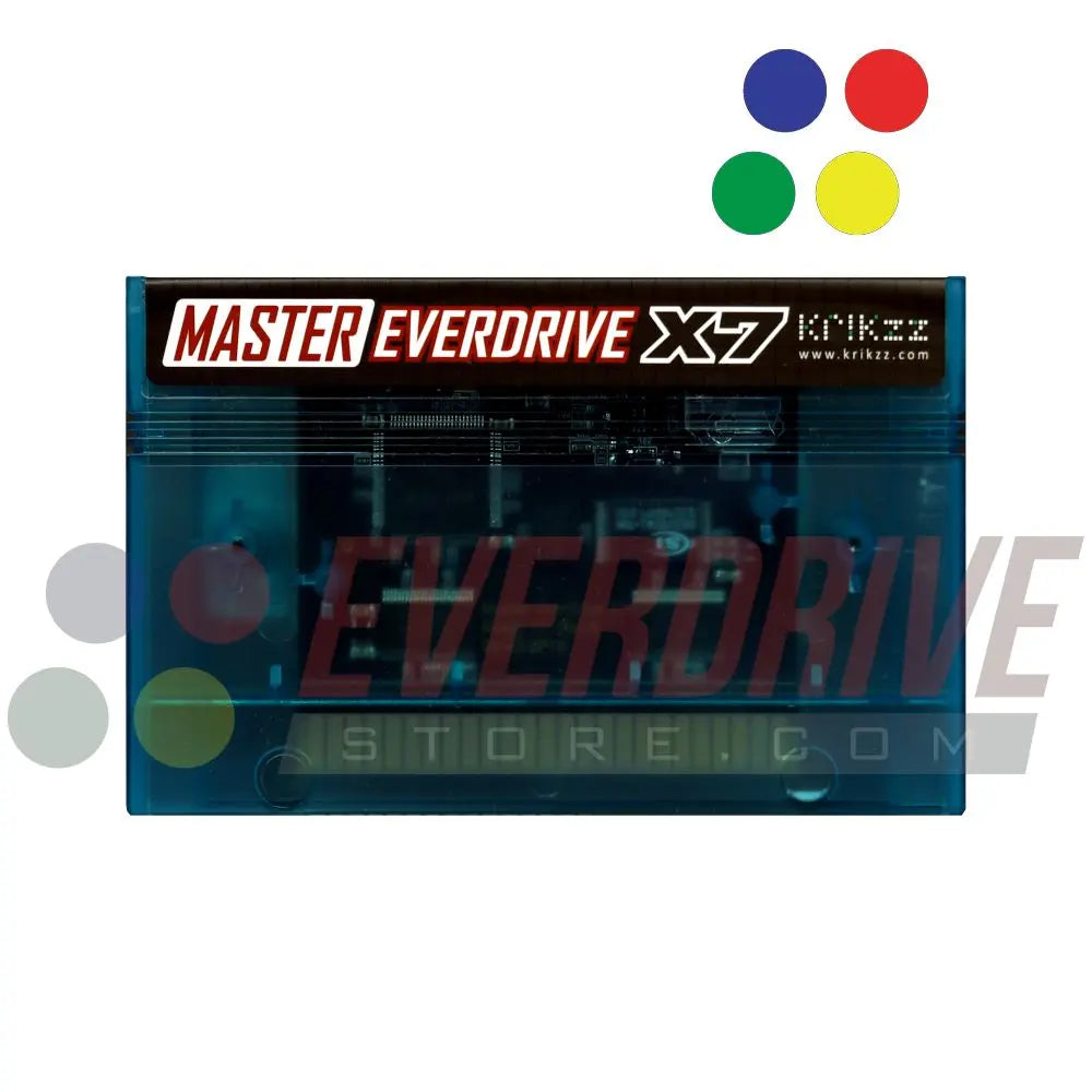 Master Everdrive X7 - Frosted Turquoise by Krikzz for Master System Krikzz