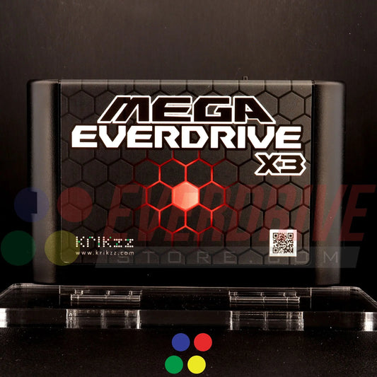 Mega Everdrive X3 - Black by Krikzz for Genesis or Mega Drive Krikzz