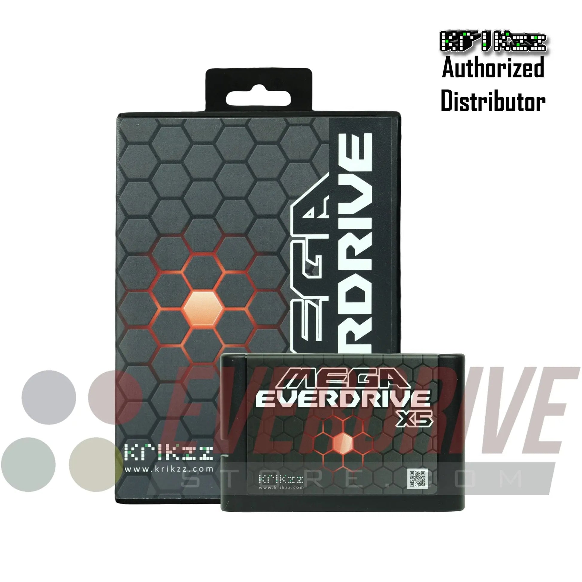 Mega Everdrive X5 - Frosted Black by Krikzz for Genesis or Mega drive KRIKzz