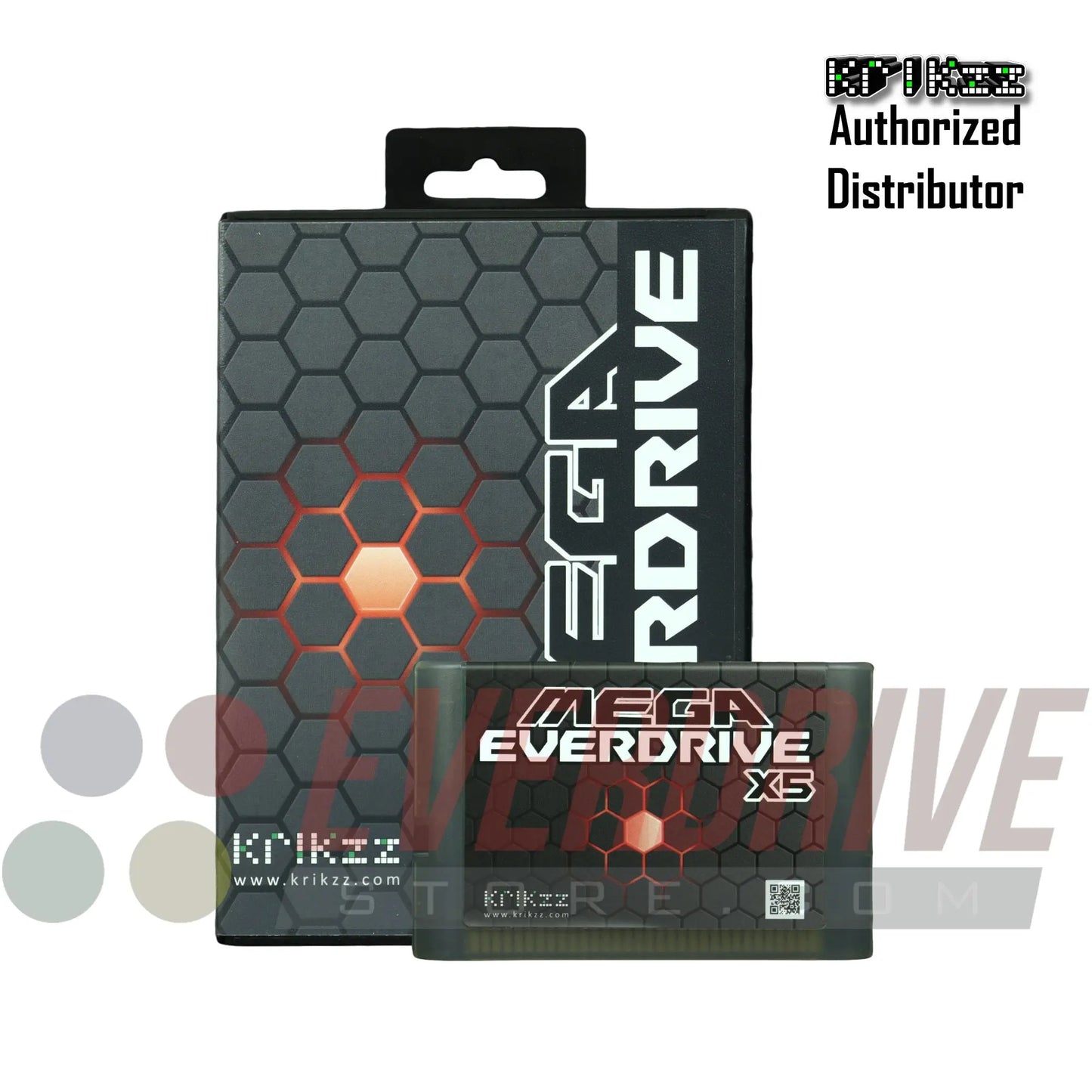 Mega Everdrive X5 - Frosted Black by Krikzz for Genesis or Mega drive KRIKzz