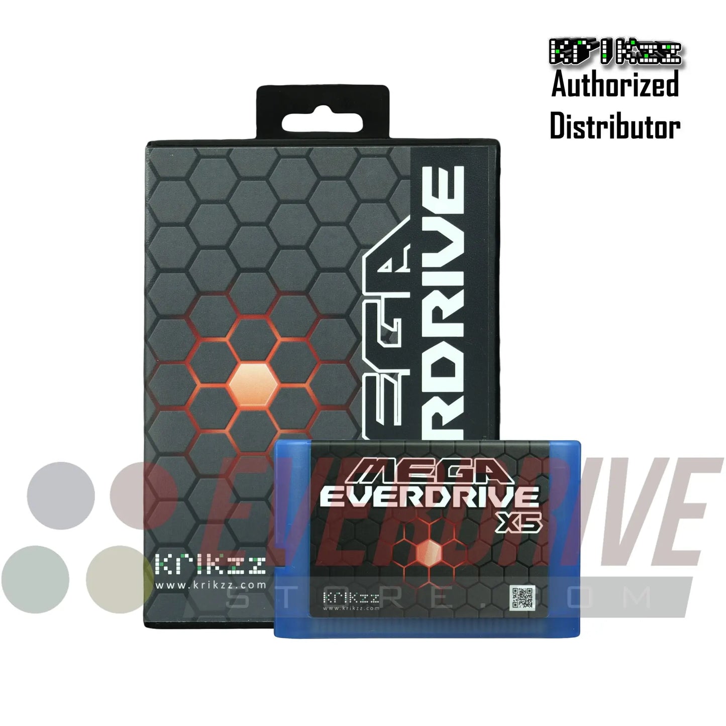 Mega Everdrive X5 - Frosted Blue by Krikzz for Genesis or Mega drive KRIKzz