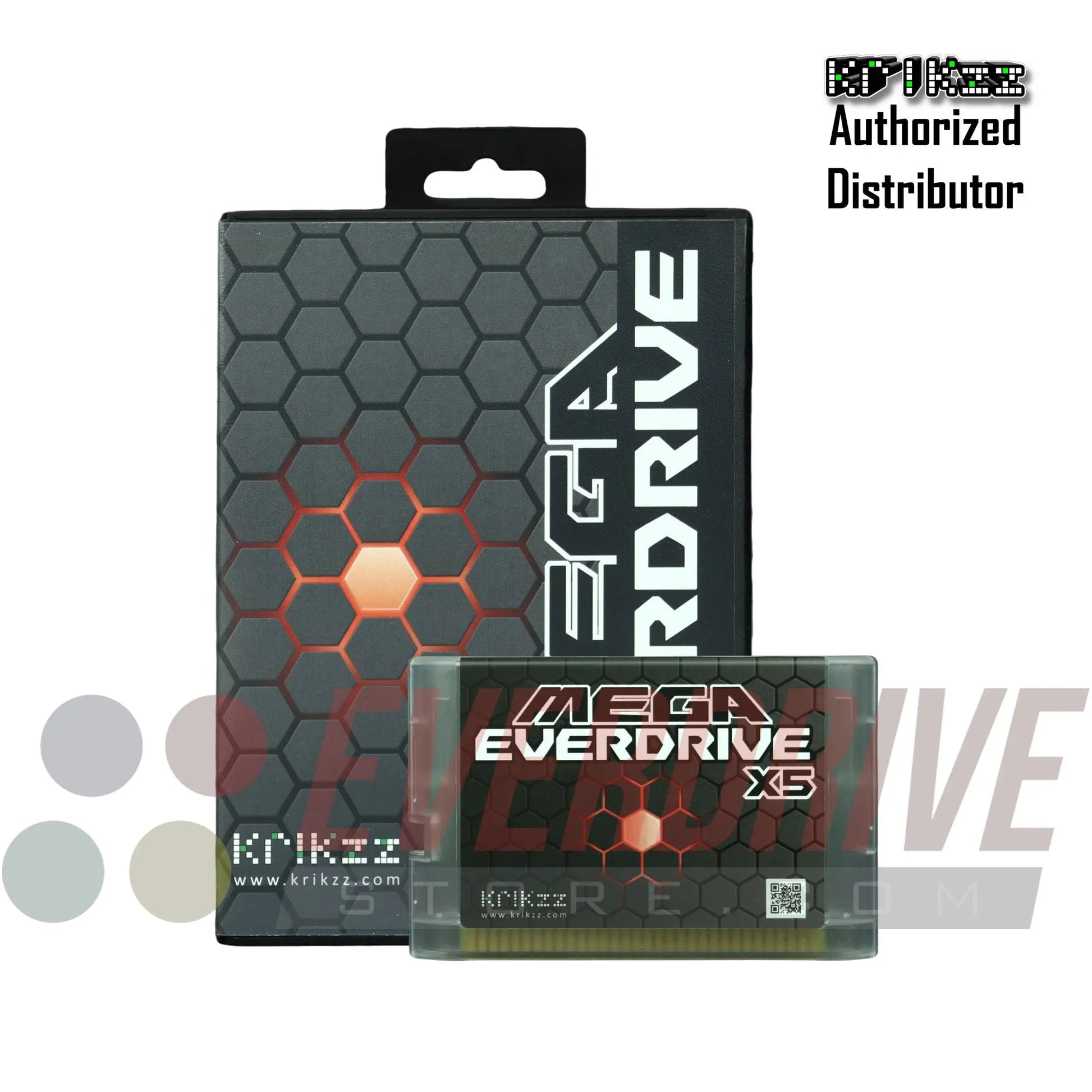 Mega Everdrive X5 - Frosted Clear by Krikzz for Genesis or Mega drive KRIKzz