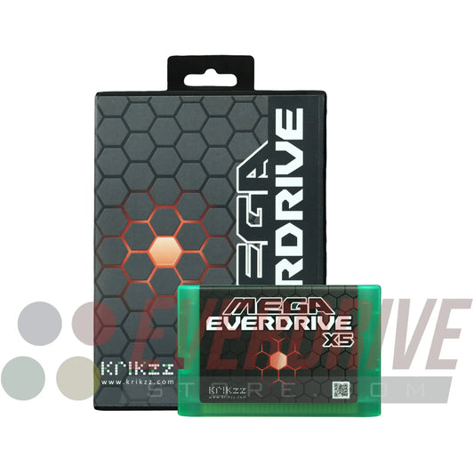 Mega Everdrive X5 - Frosted Green by Krikzz for Genesis or Mega drive KRIKzz