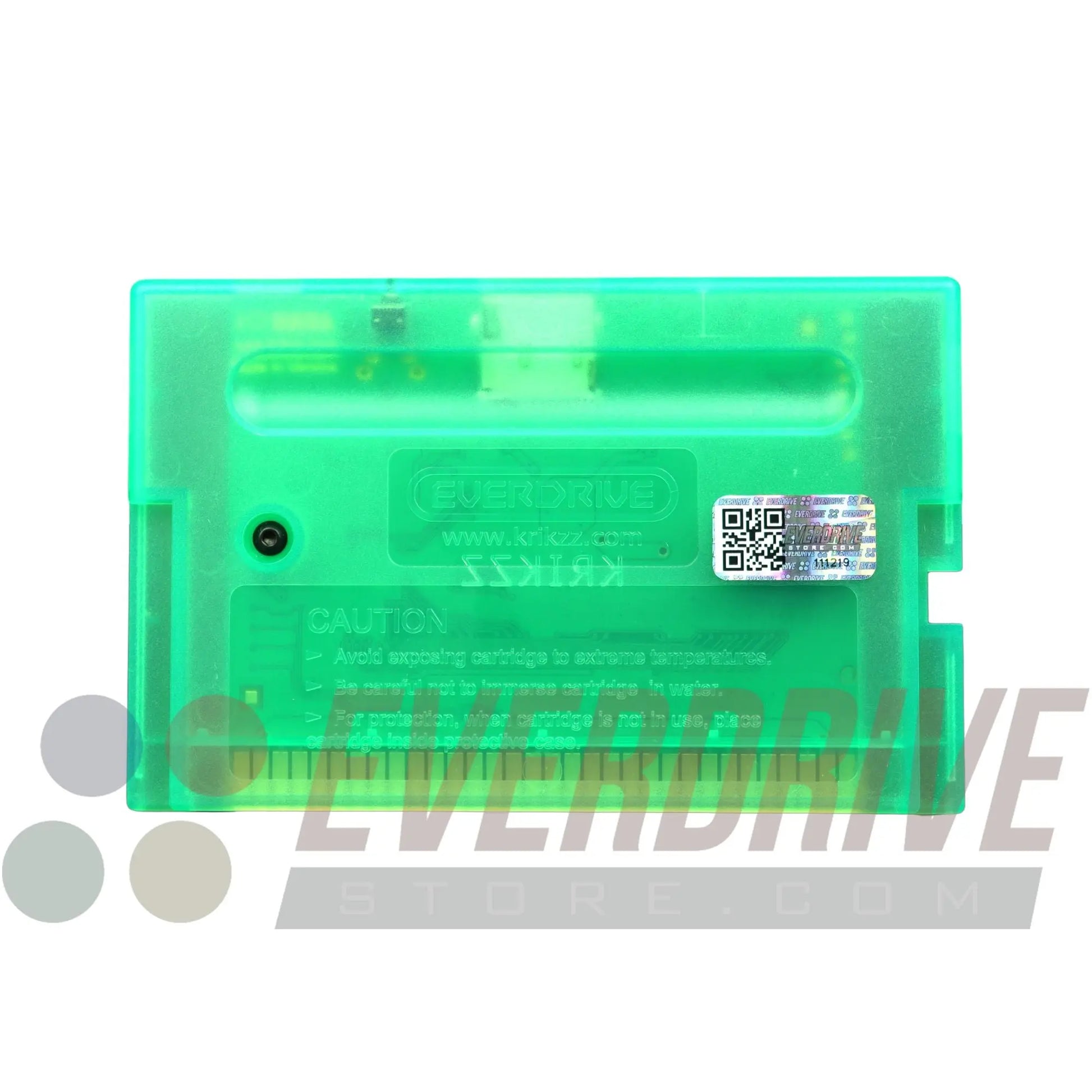 Mega Everdrive X5 - Frosted Green by Krikzz for Genesis or Mega drive KRIKzz