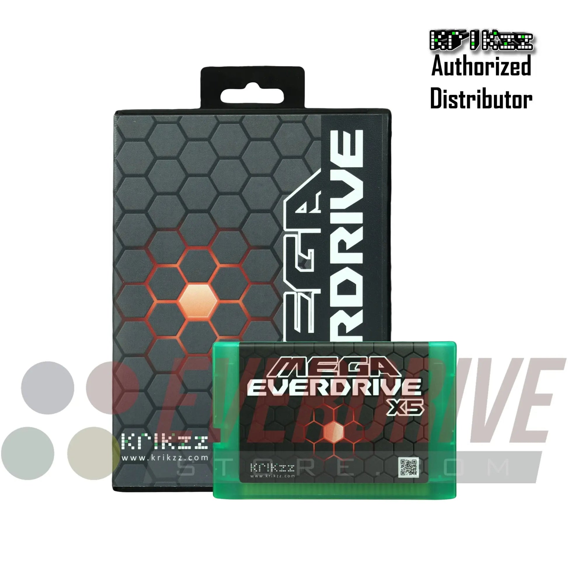 Mega Everdrive X5 - Frosted Green by Krikzz for Genesis or Mega drive KRIKzz