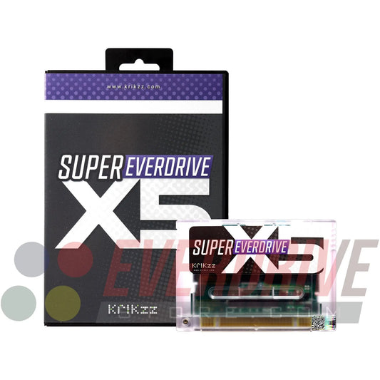 Super Everdrive X5 - Frosted Clear by Krikzz for SNES or Super Famicom Krikzz