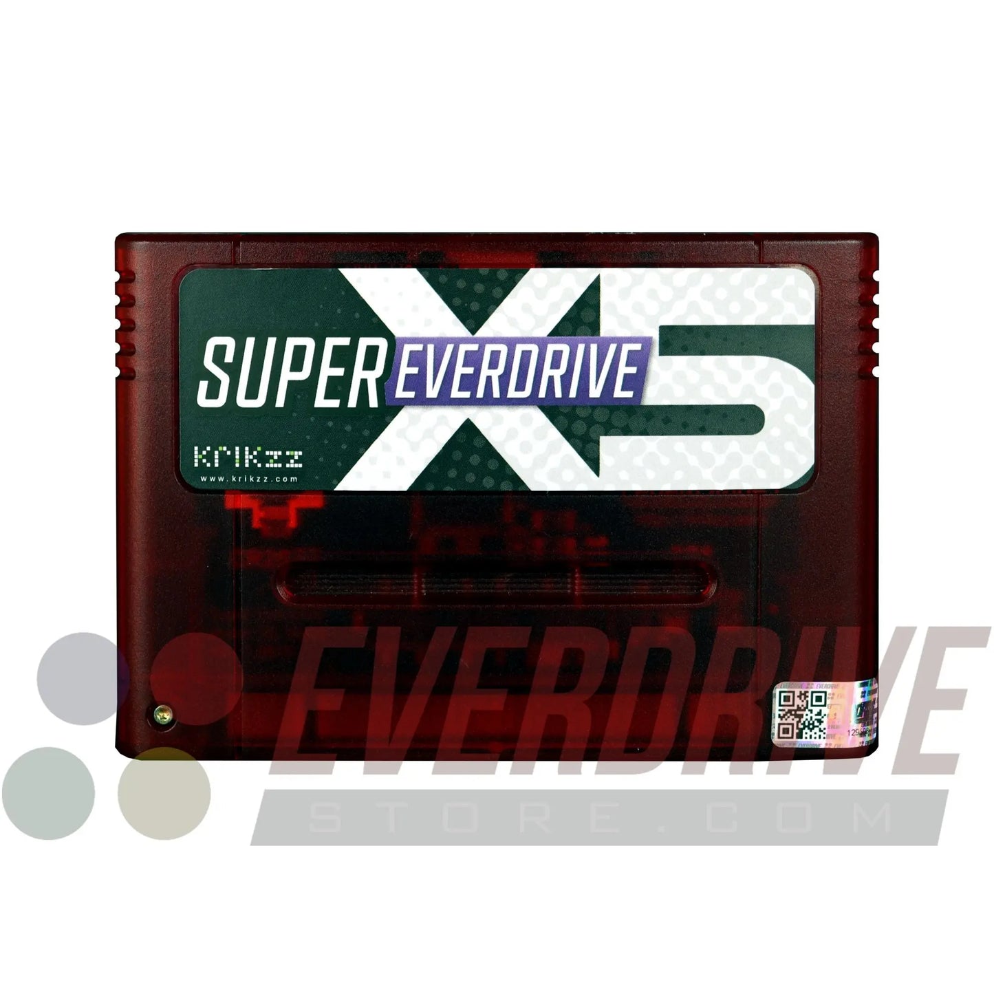 Super Everdrive X5 - Frosted Red by Krikzz for SNES or Super Famicom KRIKzz