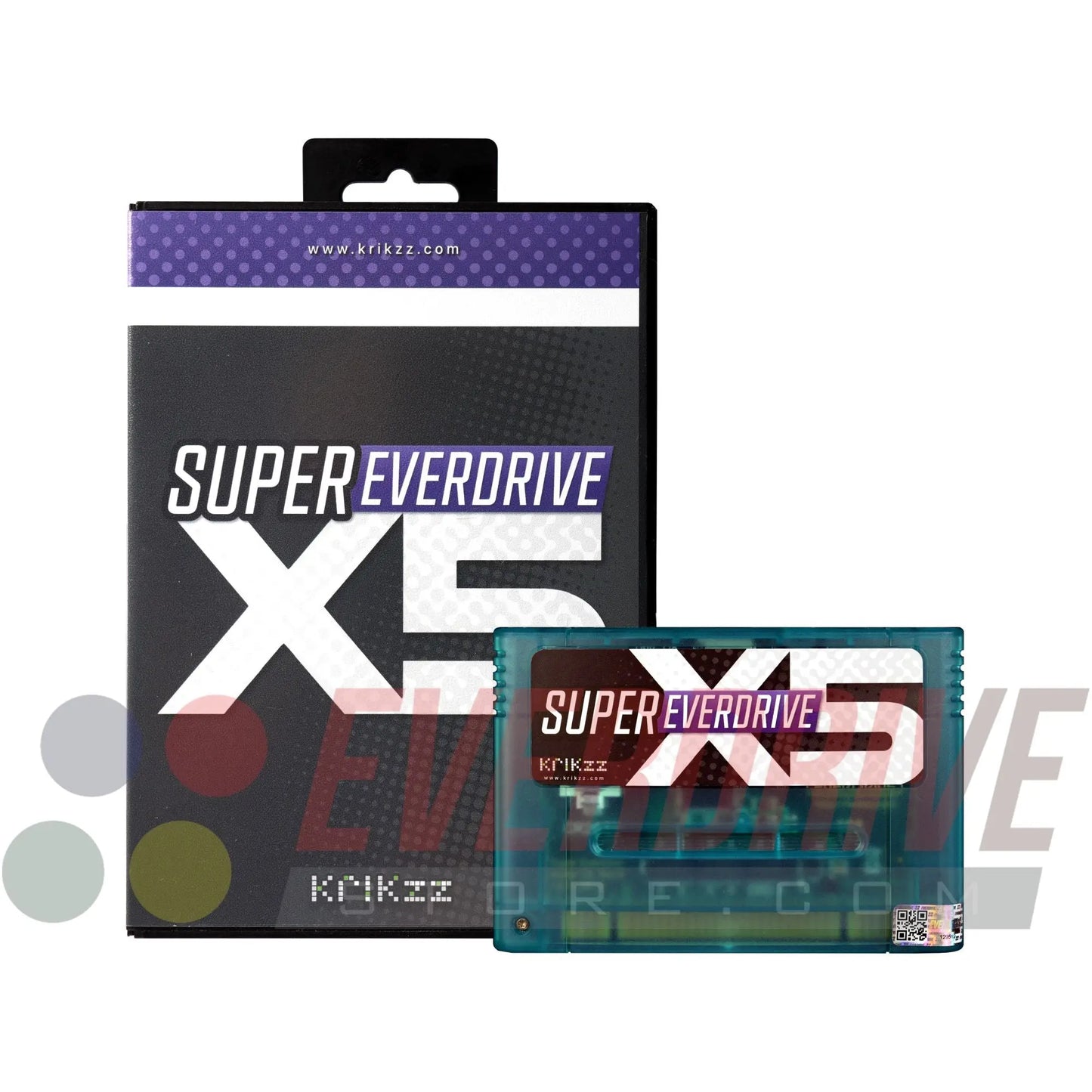 Super Everdrive X5 - Frosted Turquoise by Krikzz for SNES or Super Famicom KRIKzz