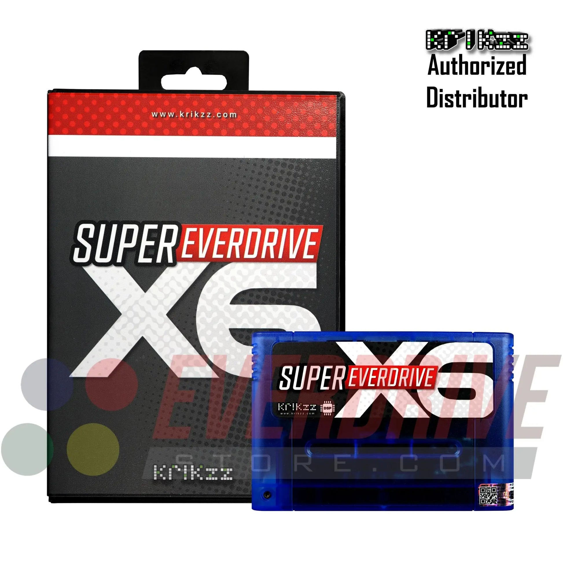 Super Everdrive X6 DSP - Frosted Blue by Krikzz for SNES or Super Famicom Krikzz