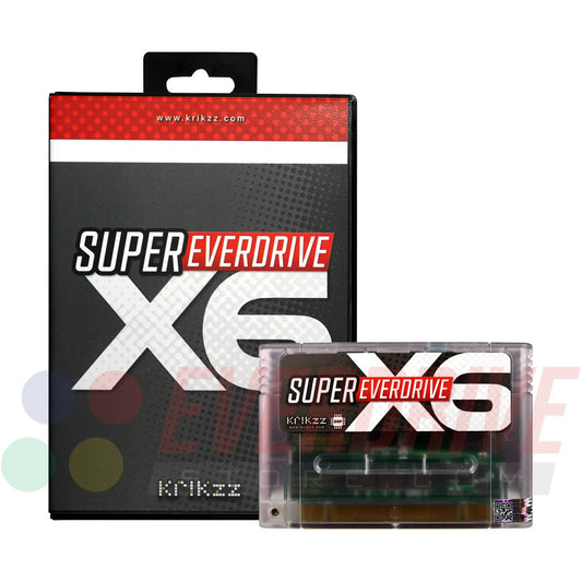 Super Everdrive X6 DSP - Frosted Clear by Krikzz for SNES or Super Famicom Krikzz