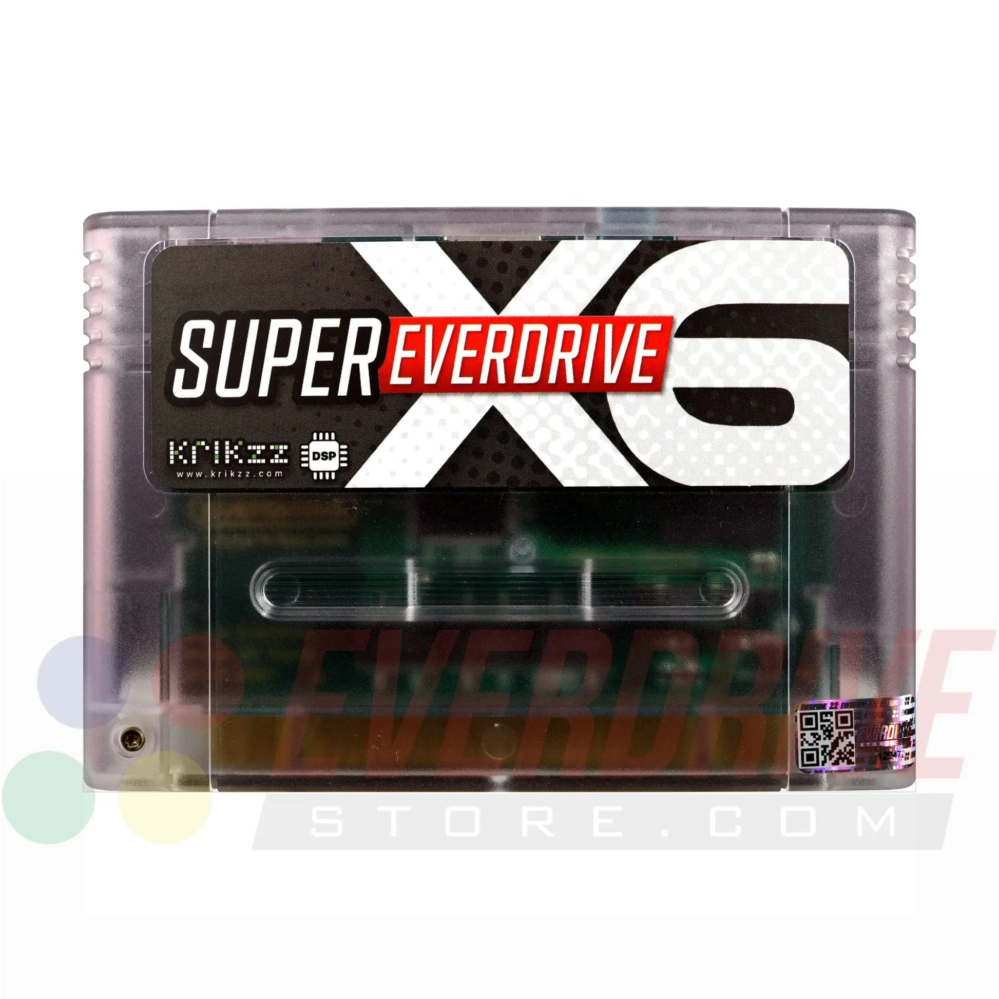 Super Everdrive X6 DSP - Frosted Clear by Krikzz for SNES or Super Famicom Krikzz