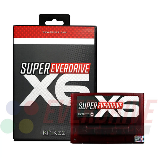 Super Everdrive X6 DSP - Frosted Red ny Krikzz for SNES or Super Famicom Krikzz