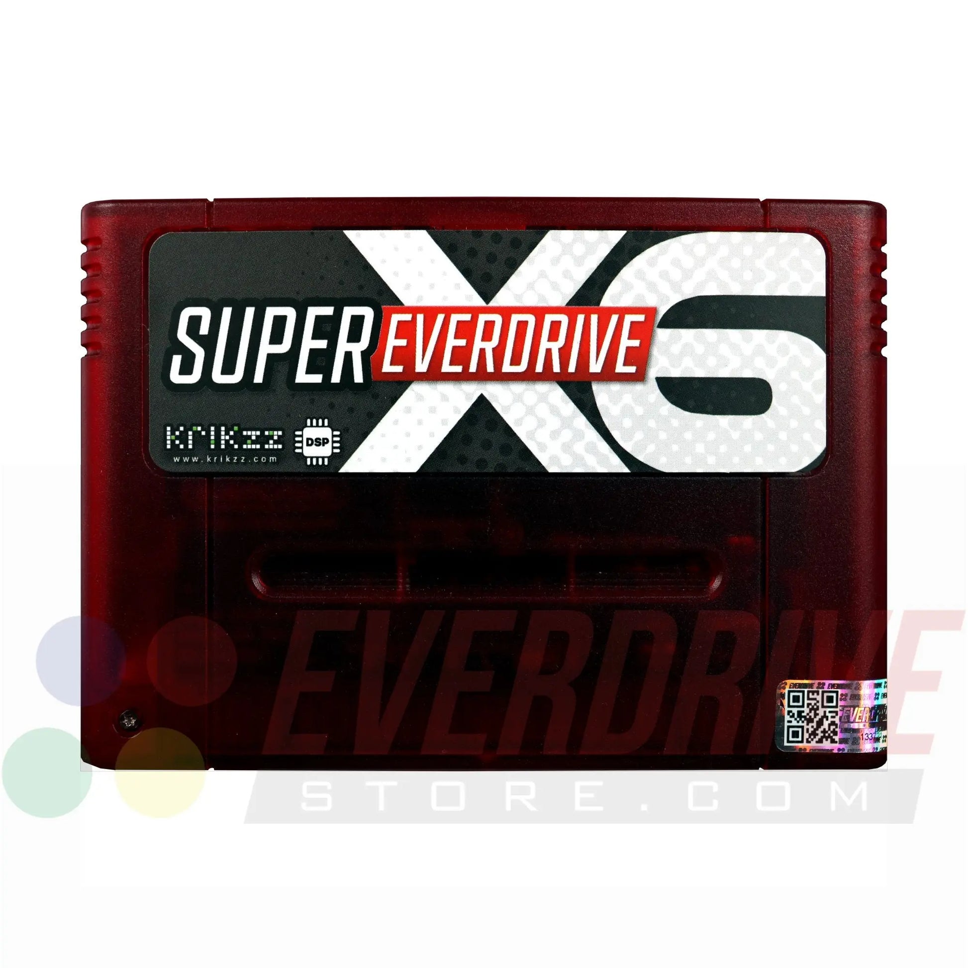 Super Everdrive X6 DSP - Frosted Red ny Krikzz for SNES or Super Famicom Krikzz