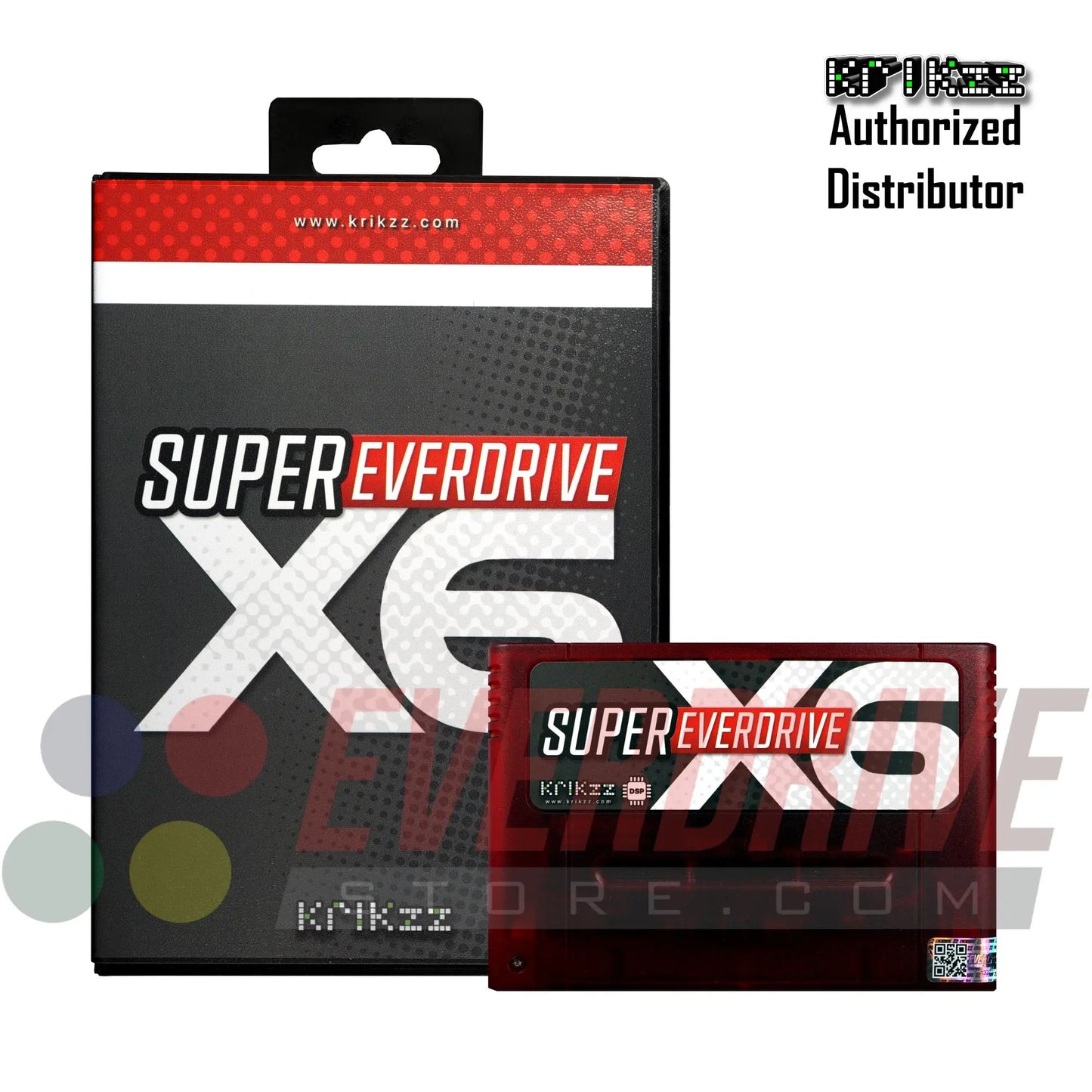 Super Everdrive X6 DSP - Frosted Red ny Krikzz for SNES or Super Famicom Krikzz